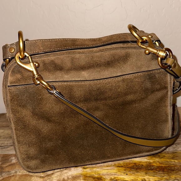 Rebecca Minkoff Jett Boxy Brown Suede Crossbody - Picture 5 of 7